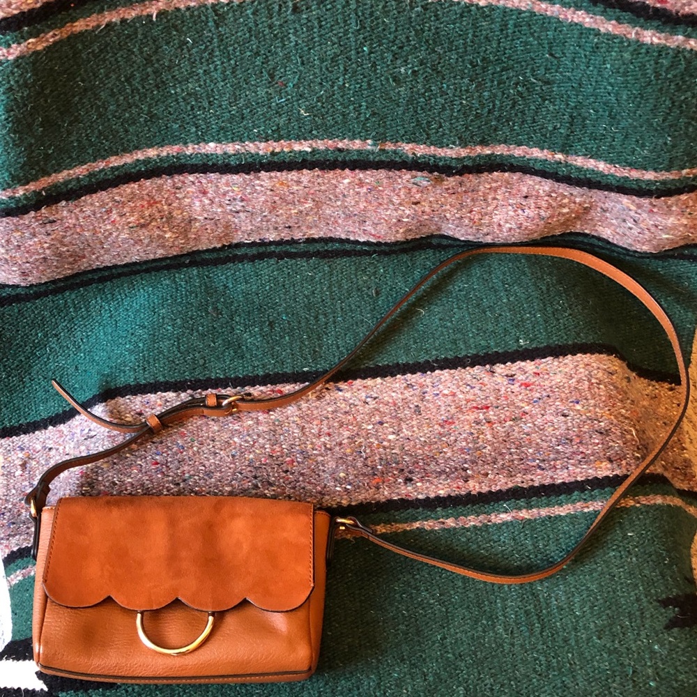 Lauren Conrad brown suede purse